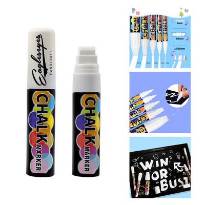 White Liquid Chalk Marker Pen 5 Size Set