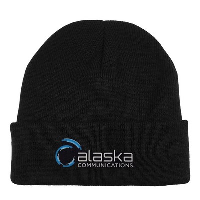 Rolled Sherpa Lined Knit Beanie Cap