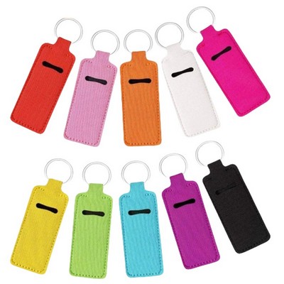 Custom Full Color Lipstick Caser With Keychain