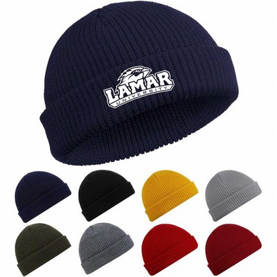 Knit Cuff Short Fisherman Beanie