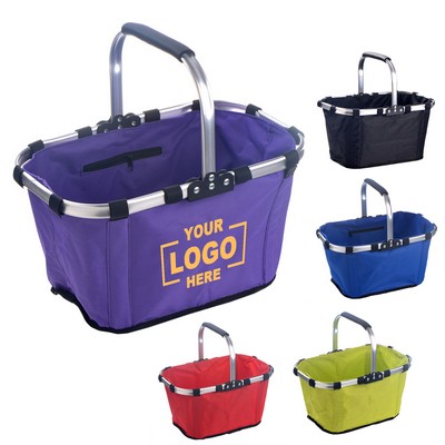 Versatile Folding Shopping Picnic Basket
