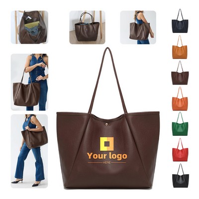 Oversize Pu Leather Tote
