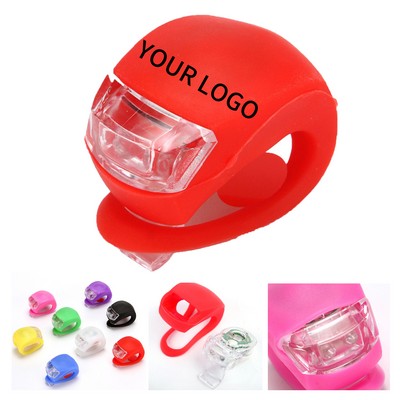 Silicone Bicycle Frog Shape LED Safety Light With Strap
