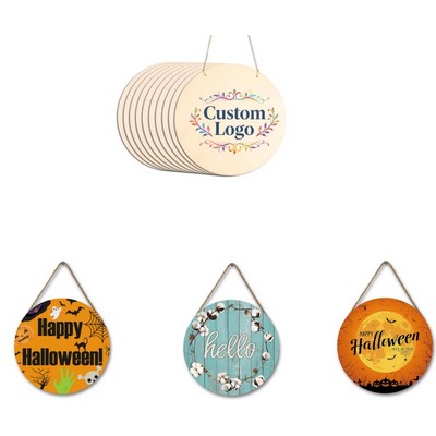 Round Wooden Hanging Sign
