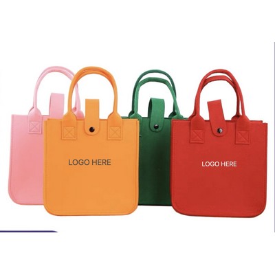 Solid Color Felt Tote Bag
