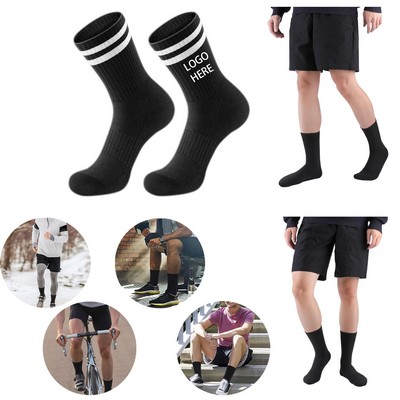 Striped Socks, 1 Pairs, Soft Cotton Striped Socks For Men, Women& Teens - Christmas Cotton Gift