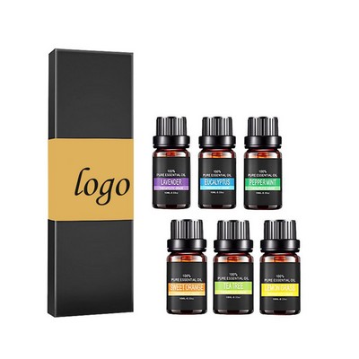 Premium 6-Bottle Aromatherapy Oil Gift Set