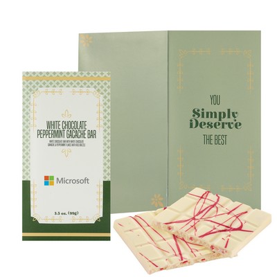 The Luxe Greeting Card Collection - White Chocolate Peppermint Ganache Bar