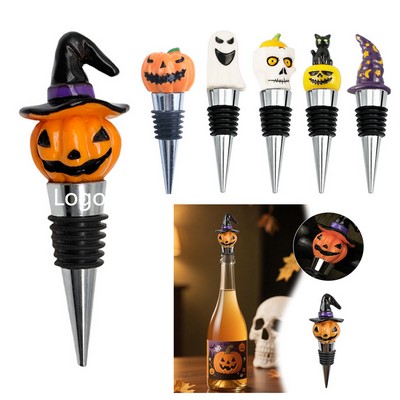 Reusable Halloween Wine Pumpkins Witches Hat Bottle Stopper