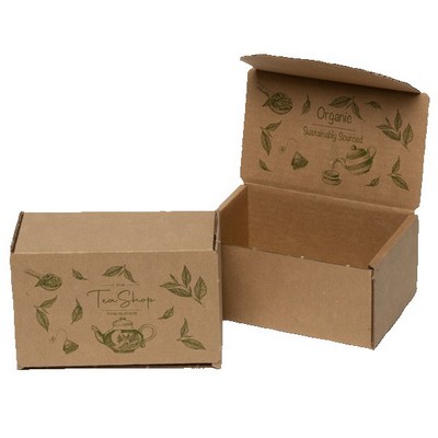 One Color Natural Display Mailer Box w/Both Sides Imprint (6" x 4" x 3")