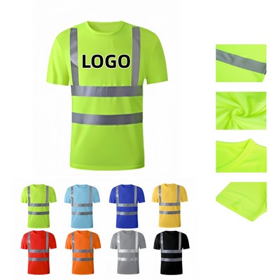High Visibility Reflective Construction Safety T Shirt