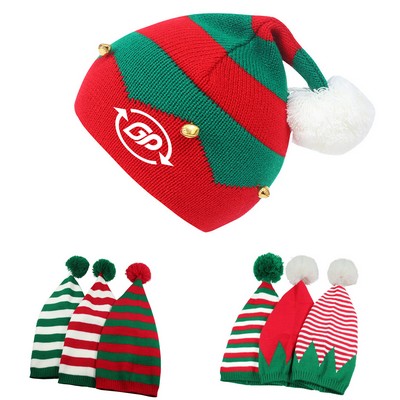 Striped Christmas Knit Hat