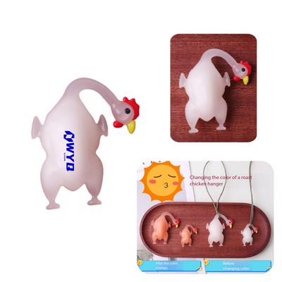 2.3"*1.85"Color-Changing roast chicken Car Pendant