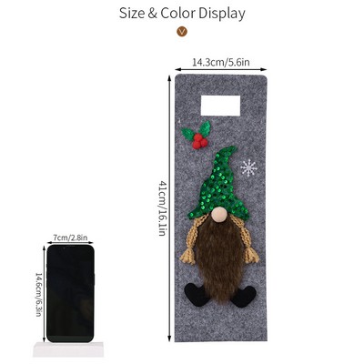 Christmas Rudolph Wine Bottle Bag Party Gnome Wine Bottle Cover Decor