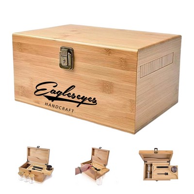 Bamboo Stash Box with Tray