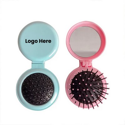 2-in-1 Folding Hair Brush