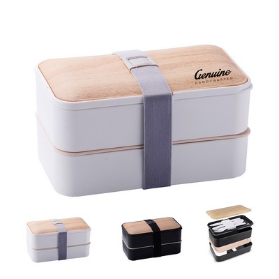2-Layer Lunch Box with Cutlery