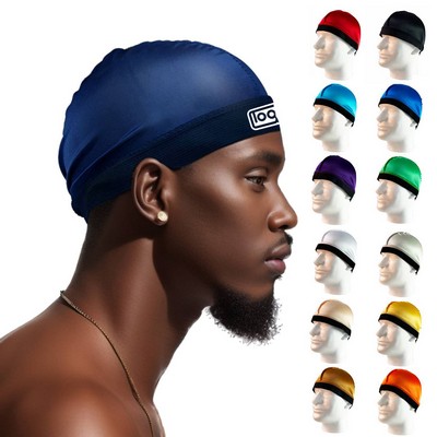 Unisex Elastic Silky Compression Wave Cap