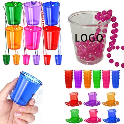 Plastic Beaded Chain Cup
