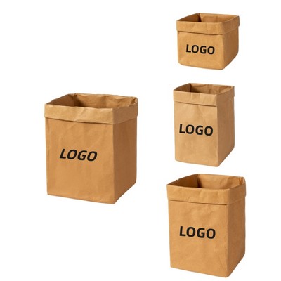 Heavy Duty Washable Kraft Paper Storage Bags for Home Organization