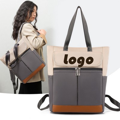 Oxford Fabric Tote Backpack