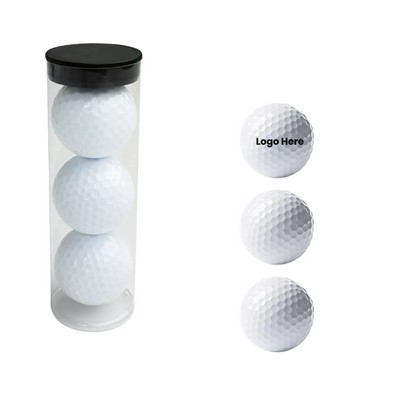 3 Golf Balls in Plastic Tube