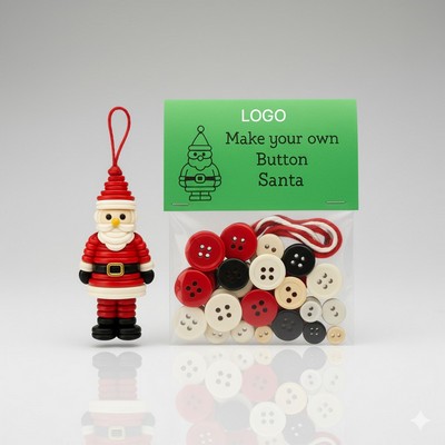 DIY Button Snowman Ornament Kit Christmas Craft Set Handmade Holiday Decoration