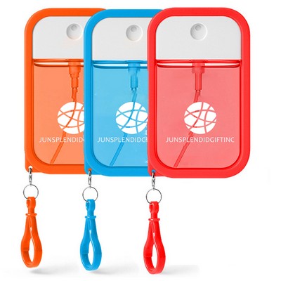 Alcohol Spray Disposable Hand Sanitizers Fragrance With Silicone Keychain For Travel