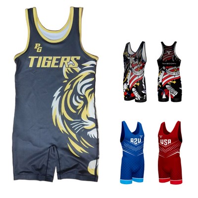 Sublimation One Piece Wrestling Weightlifting Singlet