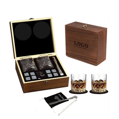 Ice Stone Whiskey Gift Set In Wooden Box