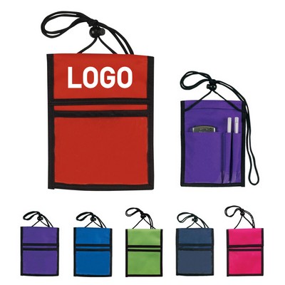 Multi-Pocket Travel Badge & Passport Holder