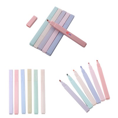 Notebook Pen 6-Pack Eye-Care Soft-Tip Highlighter Graffiti Pen
