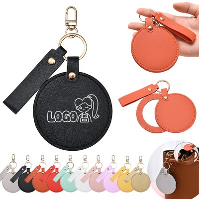 Portable PU Makeup Mirror