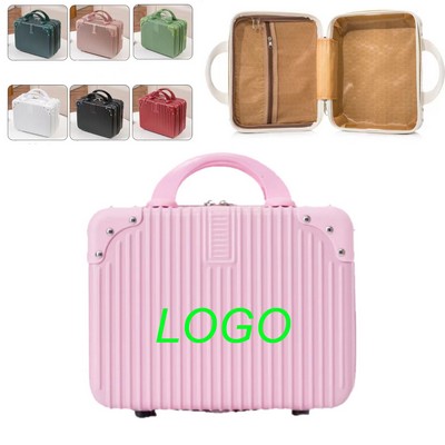 14" Retro Mini Luggage Makeup Case Portable Travel Organizer