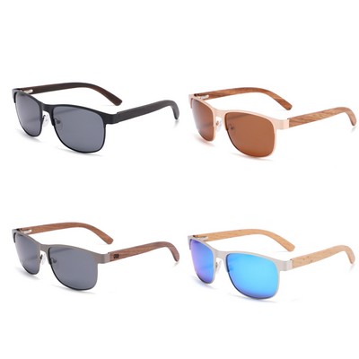 Wooden Frame Polarized Sunglasses