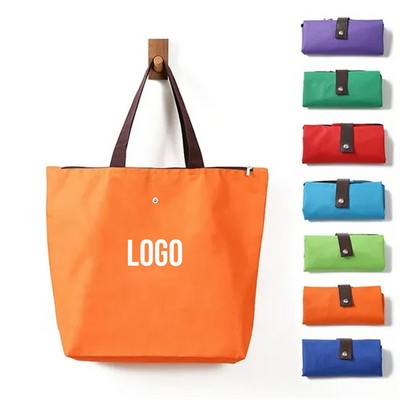 Zippered Folding Reusable Tote
