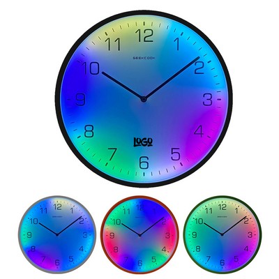 LED Dynamic Color Silent Voice-activated Wall Clock