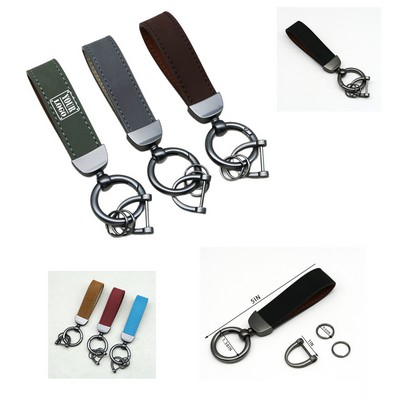 Suede Leather Key Fob