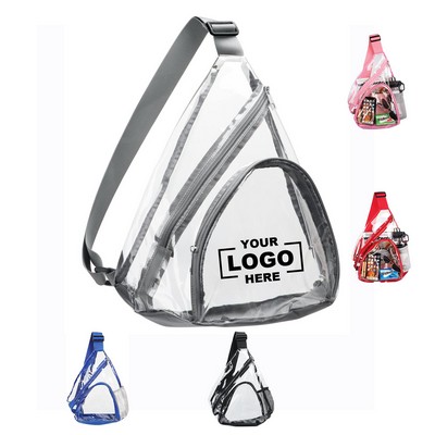 PVC Transparent Triangle Crossbody Bag