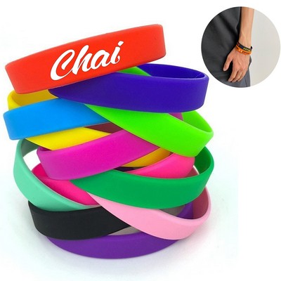 Screen Printed Wide Silicone Wristband