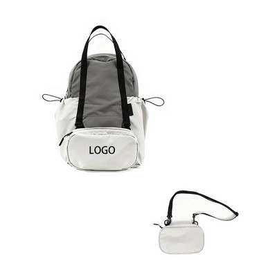 Backpack with Attachable Crossbody Bag
