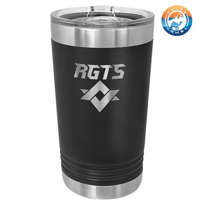 Black Polar Camel 16 oz Pint Vacuum Insulated Tumbler with Slider Lid - Laser Engraved