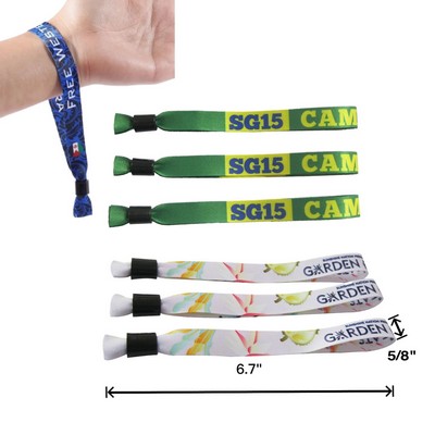 5/8"Sublimated Event Wristbands w/ Locking Bead