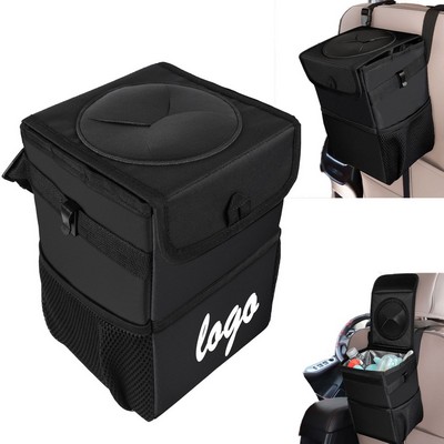 Foldable Car Trash Can Storage Organizer With Waterproof Lining