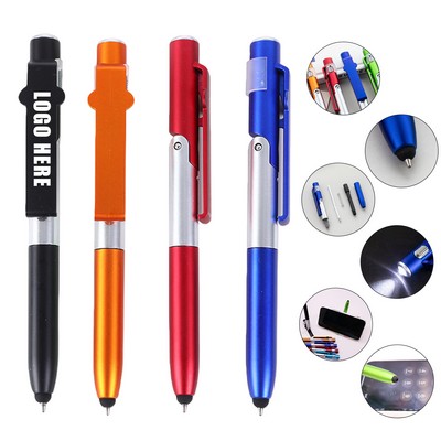 4-in-1 Foldable LED Stylus Ballpoint Pen