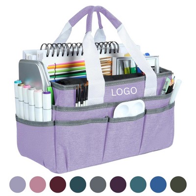 600D Oxford Multi-Pocket Desktop Caddy & Organizer Tote