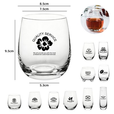 12OZ Clear Stemless Wine Glass