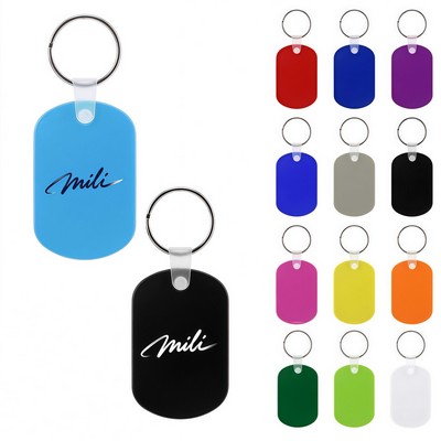 PVC Oval Vinyl Keychain and Pet Tag