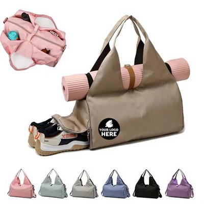 Waterproof Fitness Duffel With Yoga Mat Strap