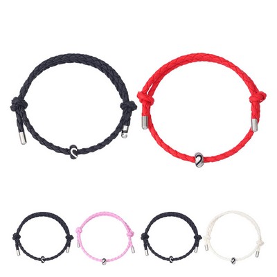 PU Woven Leather Couple Bracelet
